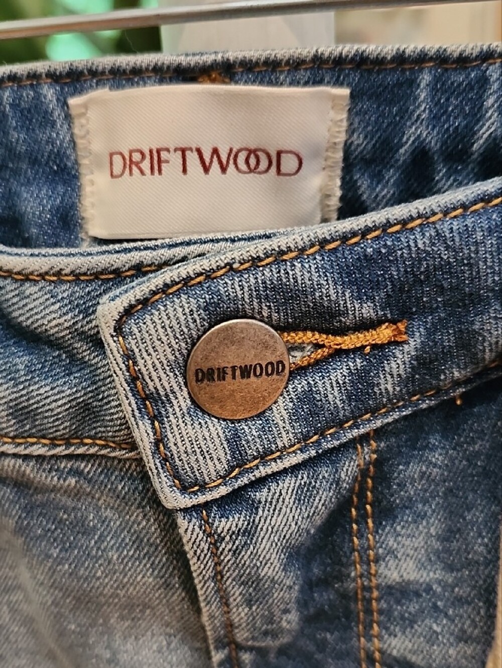 DRIFTWOOD Farrah Embroidered Cargo Flare Jeans - Savannah Wash - NWT - Picture 6 of 12